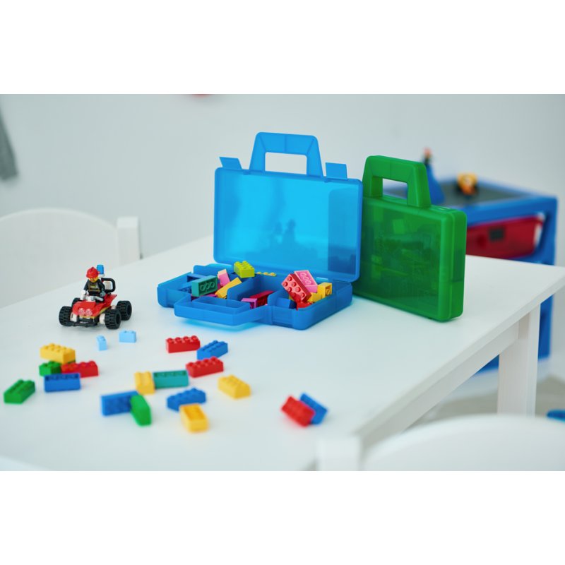 LEGO coffret de tri To Go, vert-transparent, 4 compartiments, 190×35×160 mm